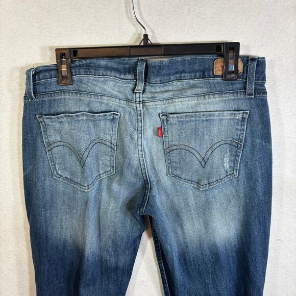 Levi's 524 Jeans Juniors Sz. 13M Blue Too Superlow Bootcut Low Rise - Picture 2 of 7